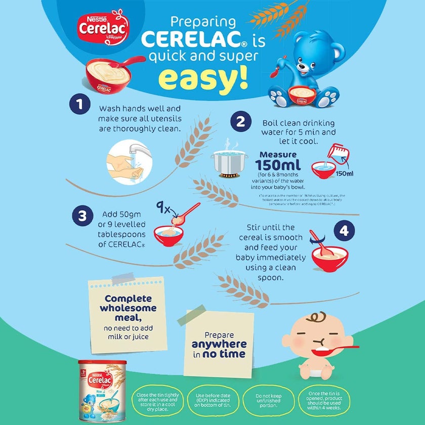 Nestle Cerelac Wheat Infant Cereals From 6 Months 400g