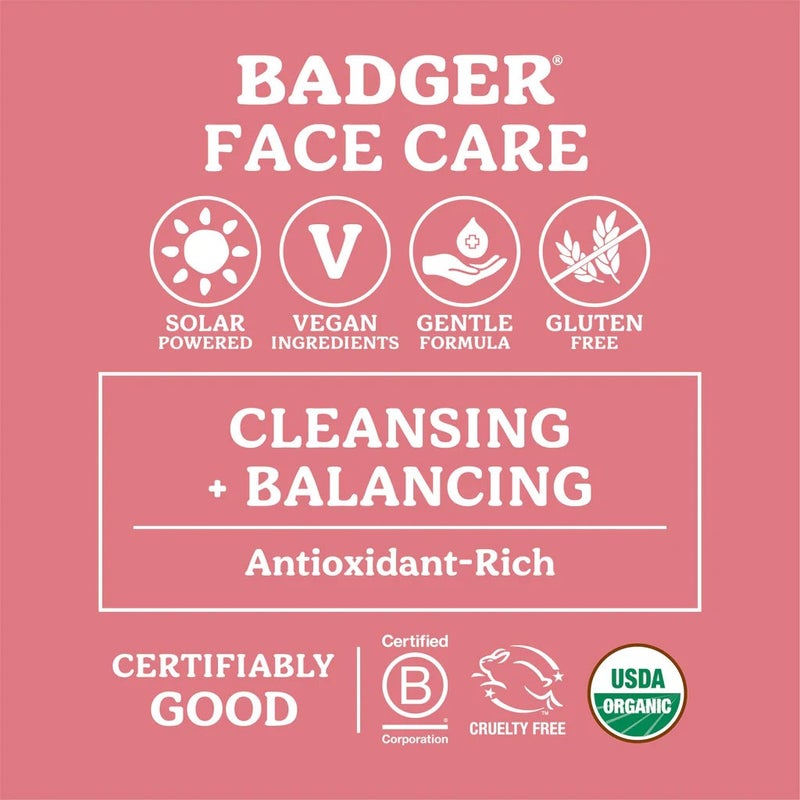 Badger Damascus Rose Face Cleansing Oil 59.1 mL