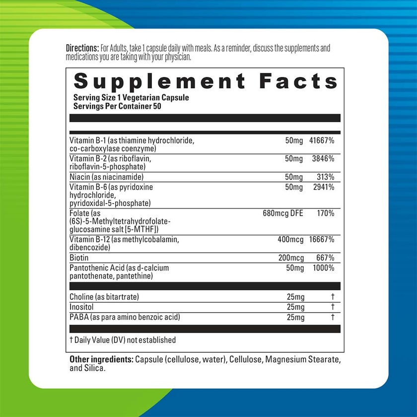 Blueberry Naturals Brilliant B Vegetarian Capsules, Pack of 50's - B0111