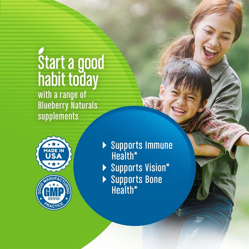 Blueberry Naturals Vitamin D3 1000IU Softgels, Pack of 100's