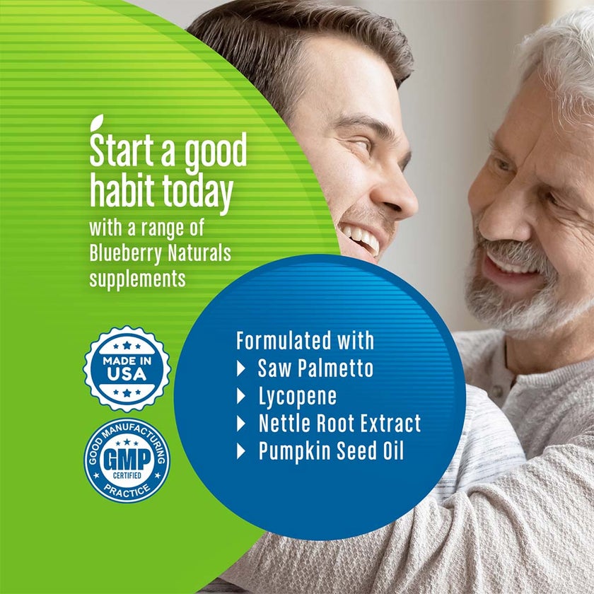 Blueberry Naturals Prostate Support Softgels, Pack of 60's - B0333
