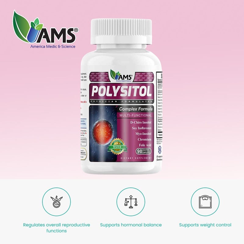 AMS Polysitol Caplet, Fertility Supplement For Women, Pack of 90's