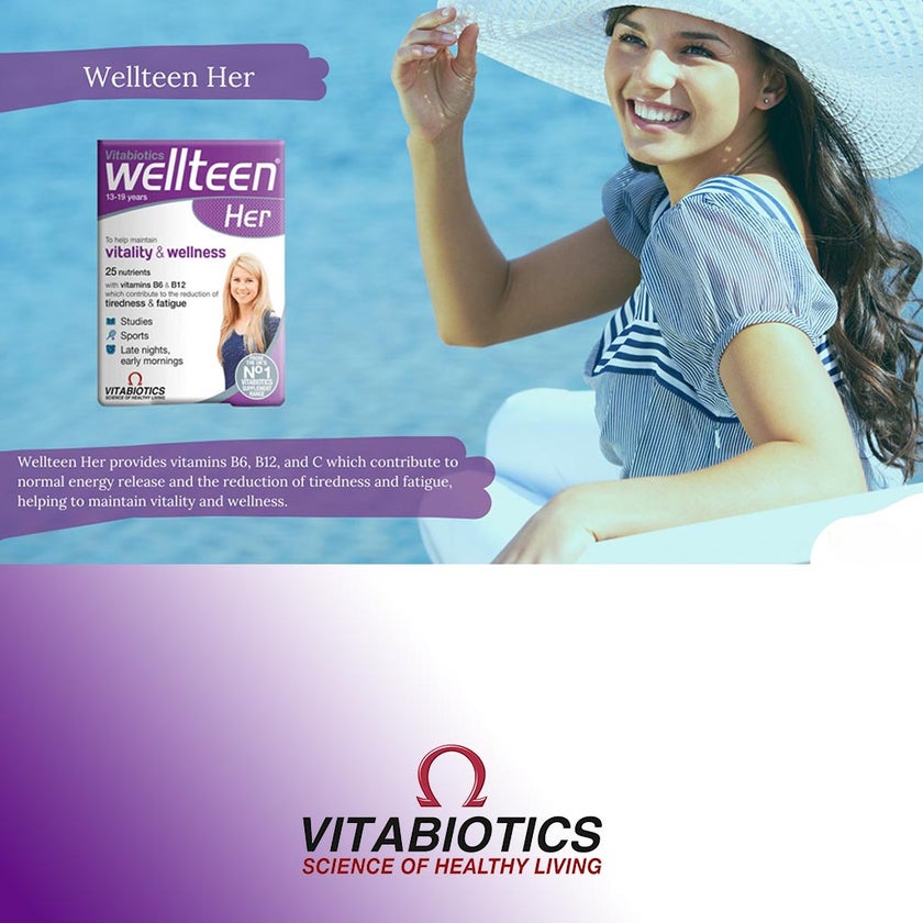 Vitabiotics Wellteen HER Multivitamin Tablets, Pack of 30's
