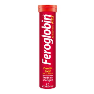 Vitabiotics Feroglobin Fizz Gentle Iron Effervescent Tablets For Energy Support, Pack of 20's