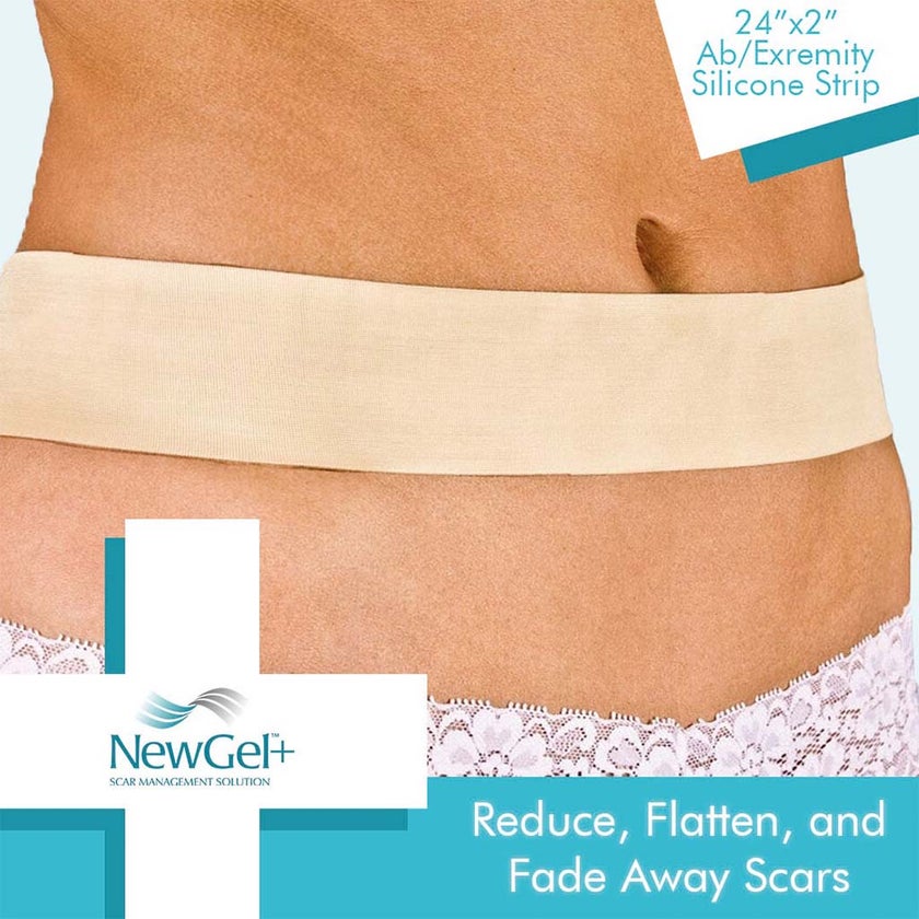 NewGel+ 24" x 2" Abdomen/Extremity Silicone Strip, Beige - NG-164