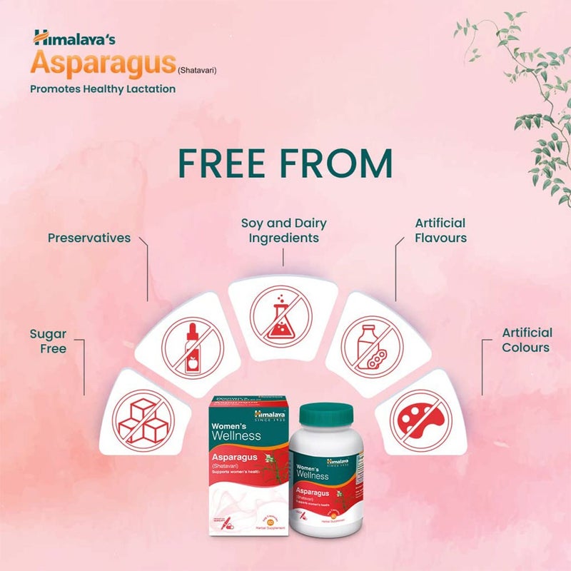 Himalaya Women's Wellness Asparagus / Shatavari 250mg Veg Capsules, Pack of 60's