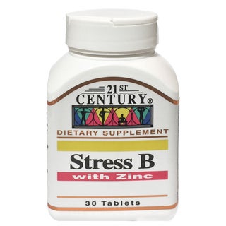 21st Century Stress B Multivitamin Tablets With Zinc For Energy & Immune Support, Pack of 30's