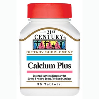 21st Century Calcium Plus Multimineral + Vitamin D Tablets For Bones & Teeth, Pack of 30's