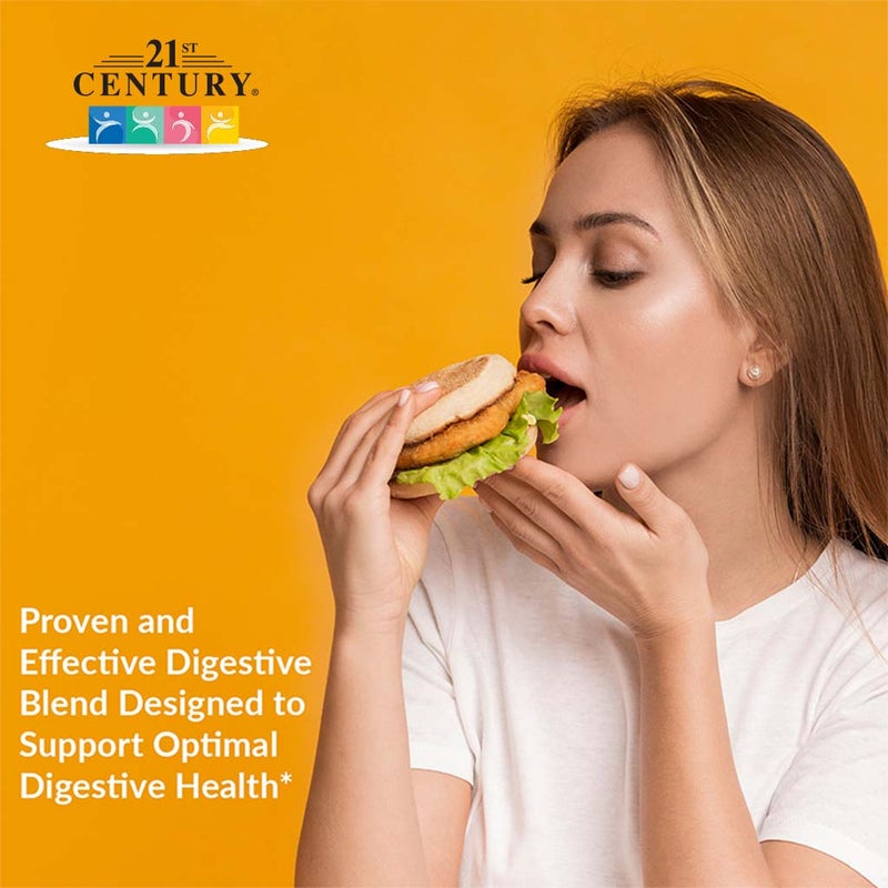 21st Century Digestive Enzymes Capsules For Healthy Digestive Function, Pack of 60's