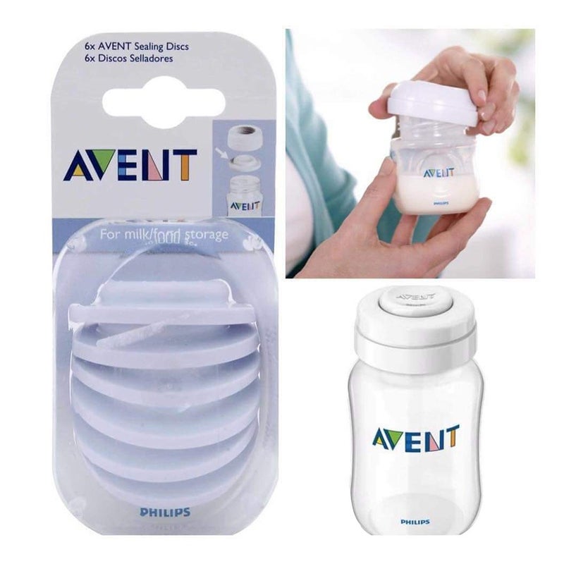 Philips Avent Sealing Discs For Feeding Bottle SCF143/06, 6's 