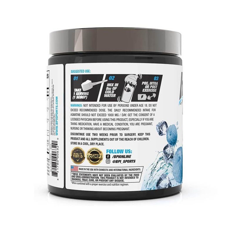BPI Sports Best BCAA Powder Blue Raspberry 30 Servings