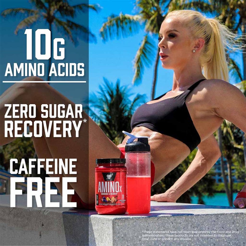 BSN AMINOx Powder With BCAAs For Endurance And Recovery, Blue Raz 435g