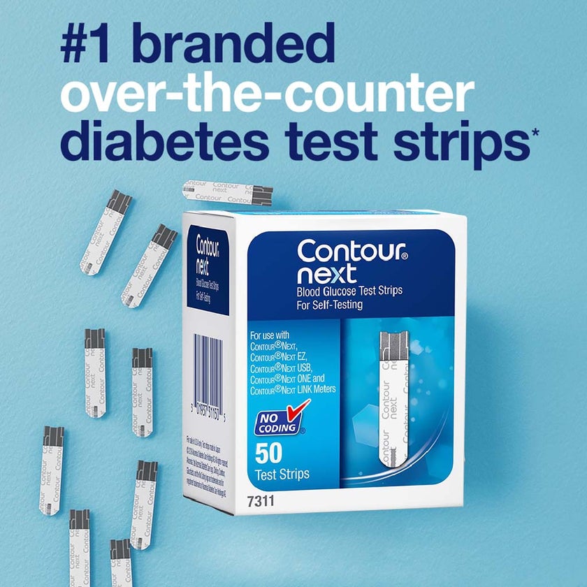Ascensia Contour Next Blood Glucose Test Strips, Pack of 50's