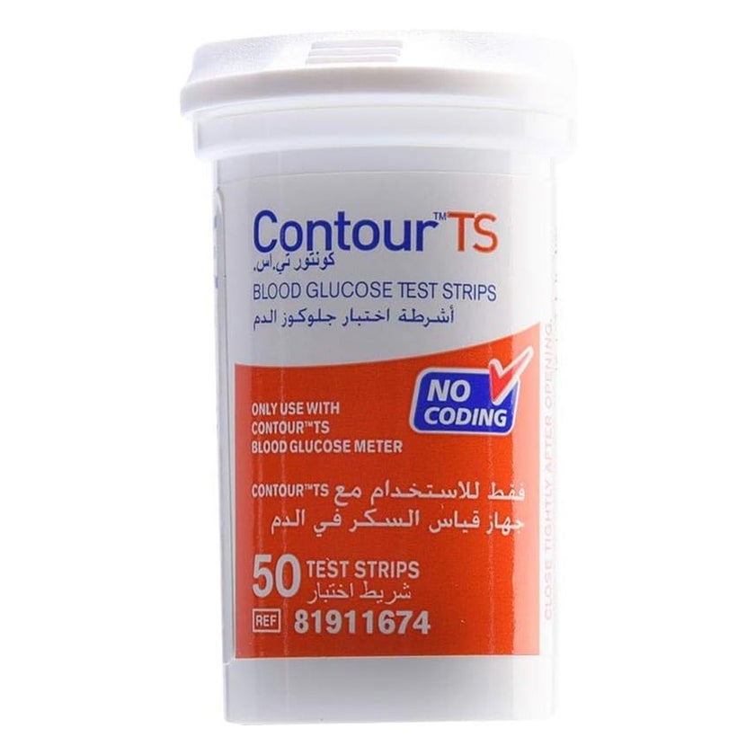 Ascensia Contour TS Blood Glucose Test Strips, Pack of 50's