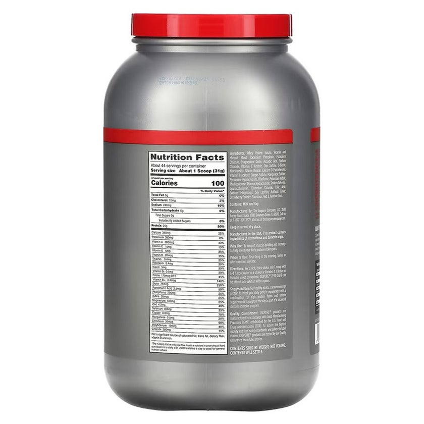 Natures Best Isopure Zero Carb Protein Powder Strawberries & Cream 3 lb