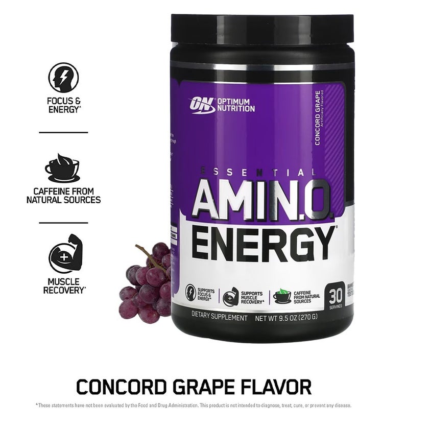 Optimum Nutrition Essential Amino Energy COptimum Nutritioncord Grape 270g 30 Servings