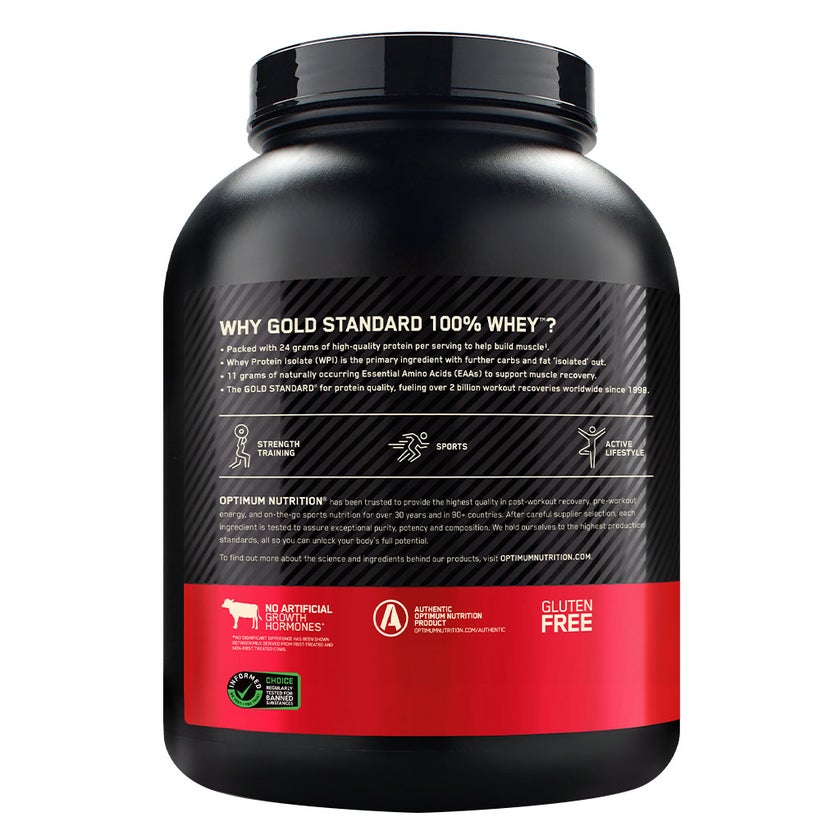 Optimum Nutrition Gold Standard 100% Whey Protein Powder Drink Mix Cookies & Cream Powder 5lb