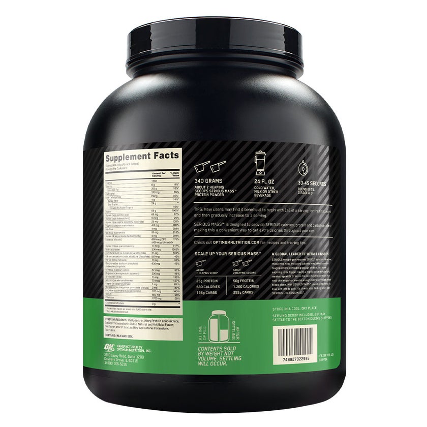 Optimum Nutrition Serious Mass Powder Chocolate 6lb