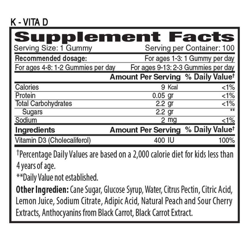 The Gummies Co. Vitamin D For Kids Gummies, Pack of 100's