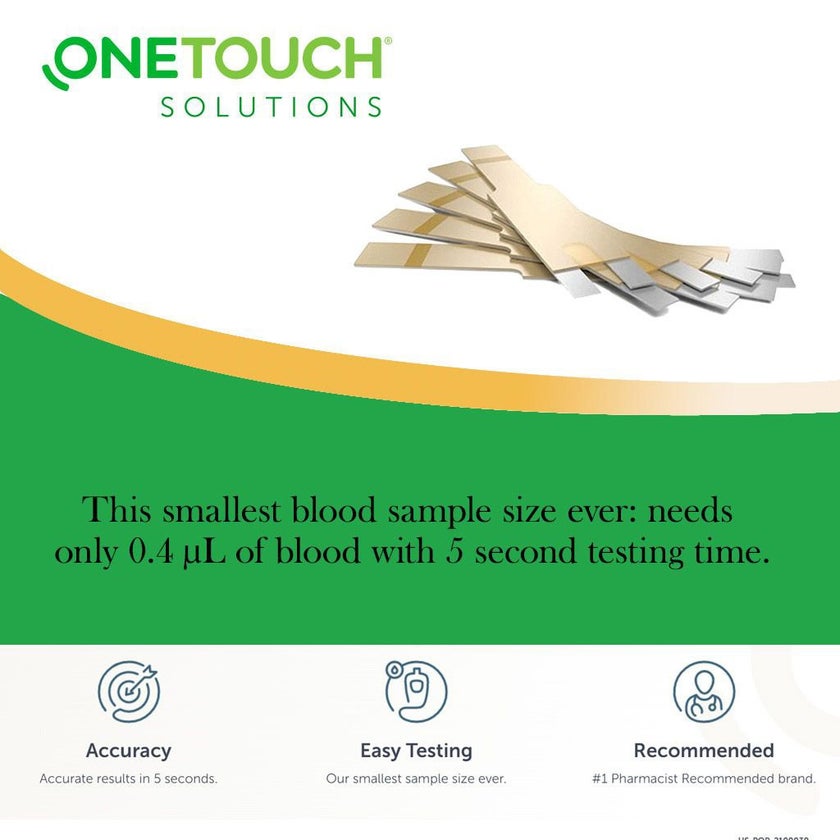 OneTouch Verio Reflect Blood Glucose Monitoring System + OneTouch Verio Test Strips 50's + OneTouch Delica Plus Lancets 100's - Offer Pack