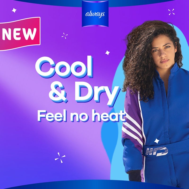 Always Cool & Dry, No Heat Feel, Maxi Thick, Large Sanitary Pads With Wings, Pack of 30's