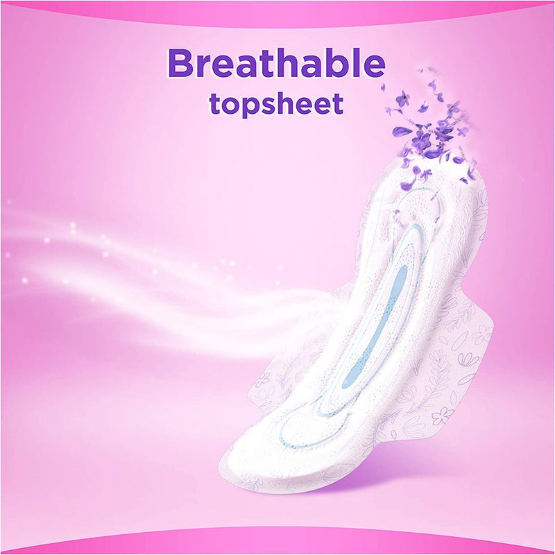Always Skin Love Maxi Thick & Large Sanitary Pads With Lavender Freshness, Pack of 24's