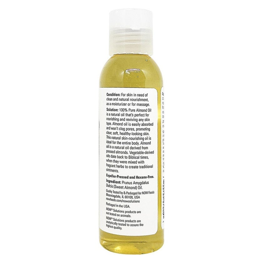 Now Solutions 100% Pure Sweet Almond Moisturizing Oil 118ml
