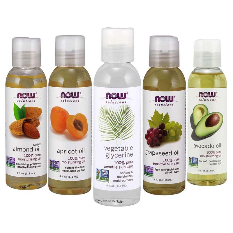 Now Solutions 100% Pure Grapeseed Oil For Sensitive Skin Care 118ml