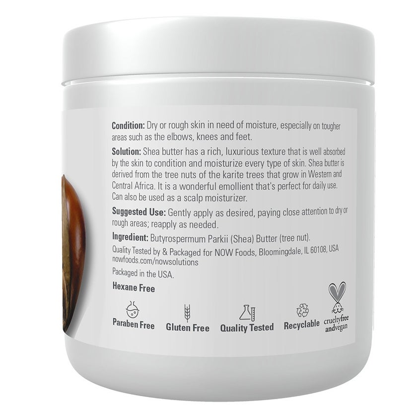 Now Solutions Shea Butter Moisturizing Natural Emollient For Dry Skin 207ml