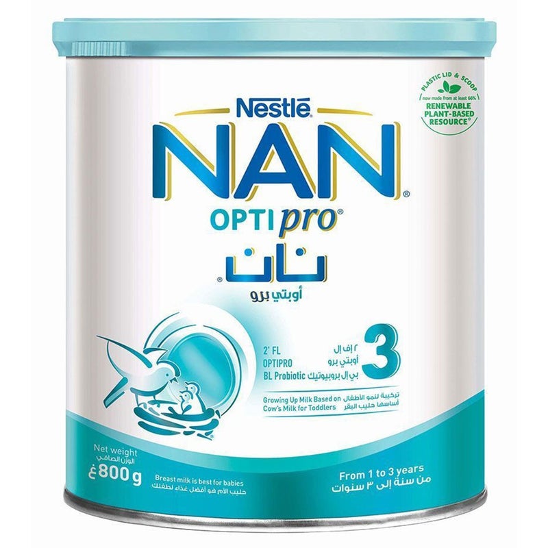 Nestle NAN Optipro Stage 3 Toddlers Milk Formula For 1 To 3 Years 800g