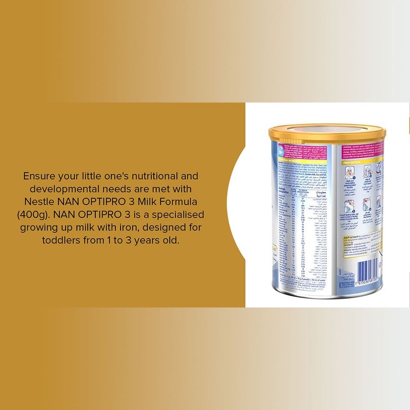 Nestle NAN Optipro Stage 3 Toddlers Milk Formula For 1 To 3 Years 800g