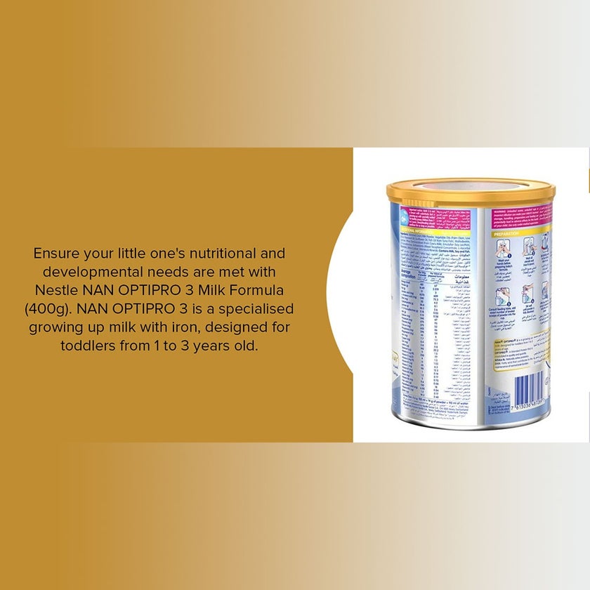 Nestle Nan Optipro 3 Toddlers Milk Formula 1-3 Years 800g