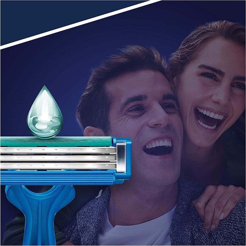 Gillette Blue Simple 3 Men's Disposable Razor, Pack of 4's 