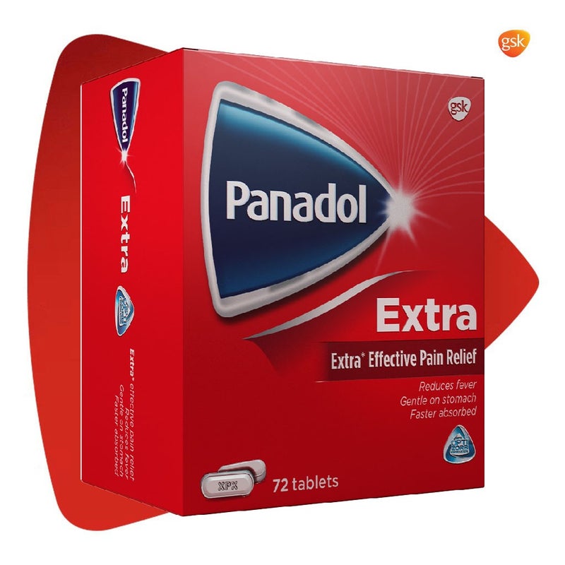 Panadol Extra Tablets For Fever And Pain Relief, Pack of 72's