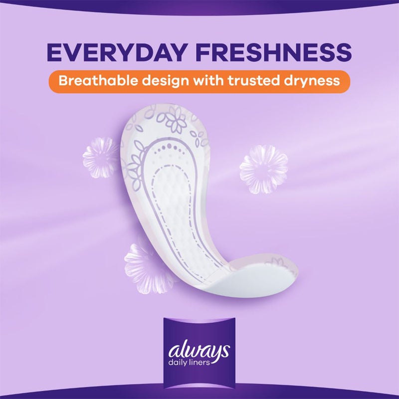 Always Daily Liners Comfort Protect Individually Wrapped, Normal Pantyliners, Pack of 40's