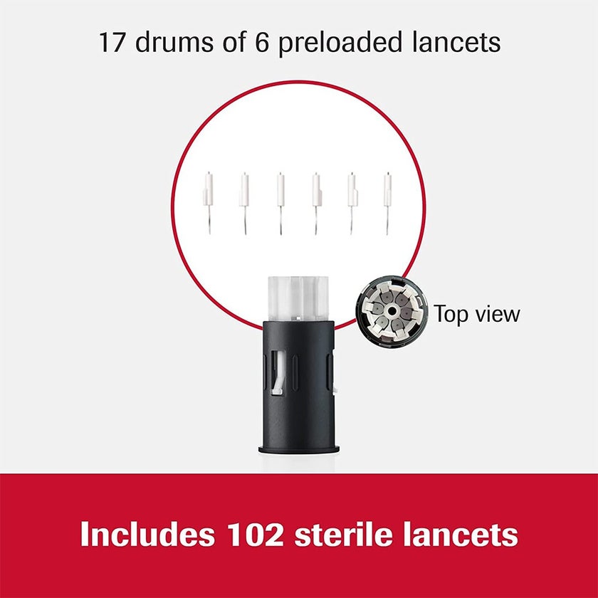 Accu-Chek FastClix Lancets For Diabetic Blood Glucose Testing, Pack of 102's