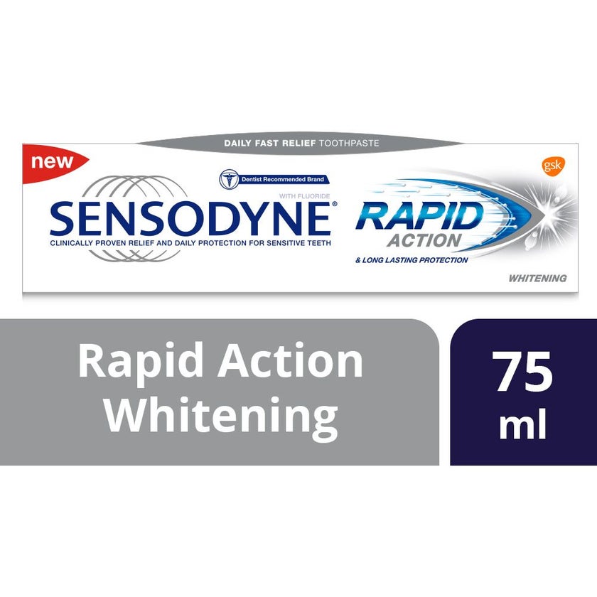 Sensodyne Rapid Action Whitening Toothpaste 75ml