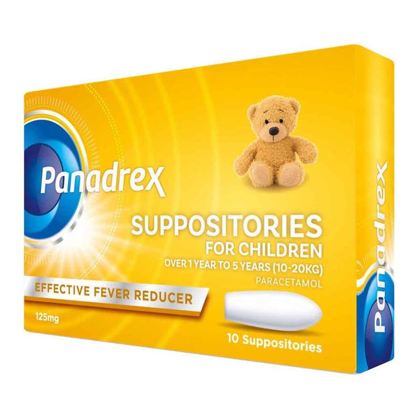 Panadrex Paracetamol 125mg Suppositories, Pack of 10's