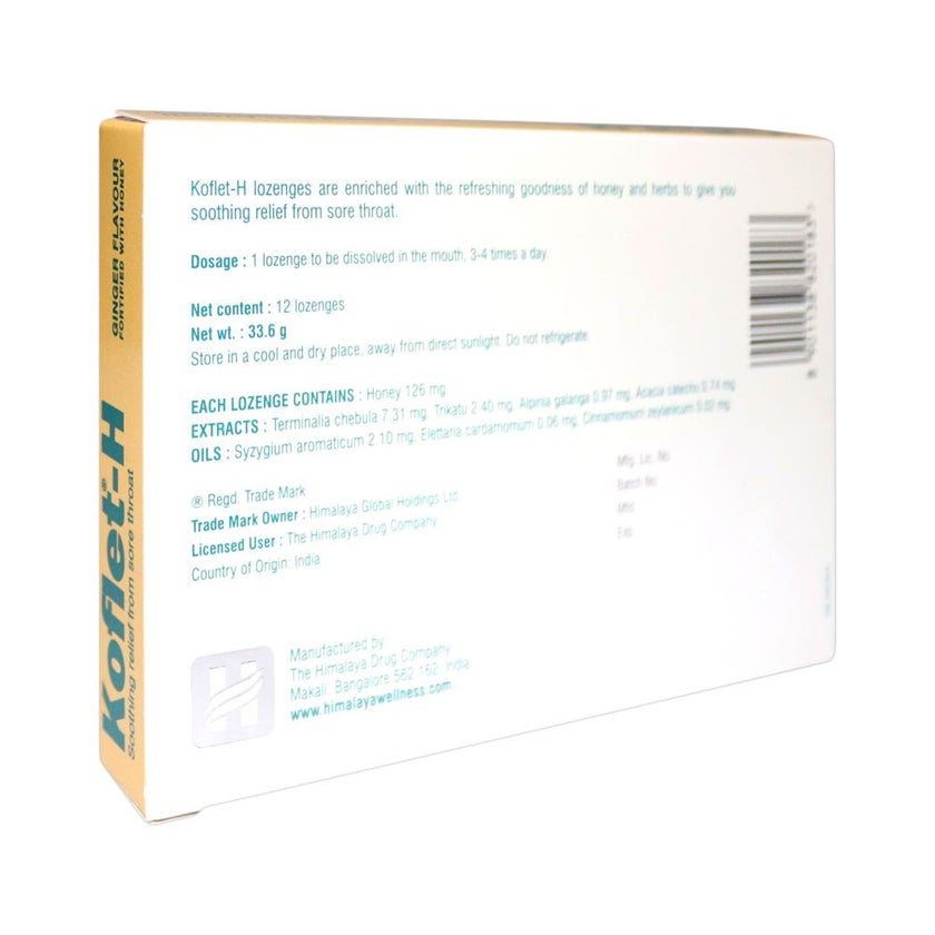 Koflet-H Ginger Lozenges, Pack of 12's