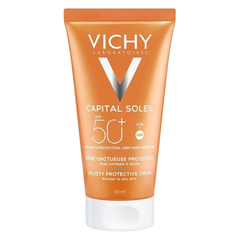 Vichy Capital Soleil Velvety Cream SPF 50+ Face Sunscreen For Normal To Dry Sensitive Skin 50ml
