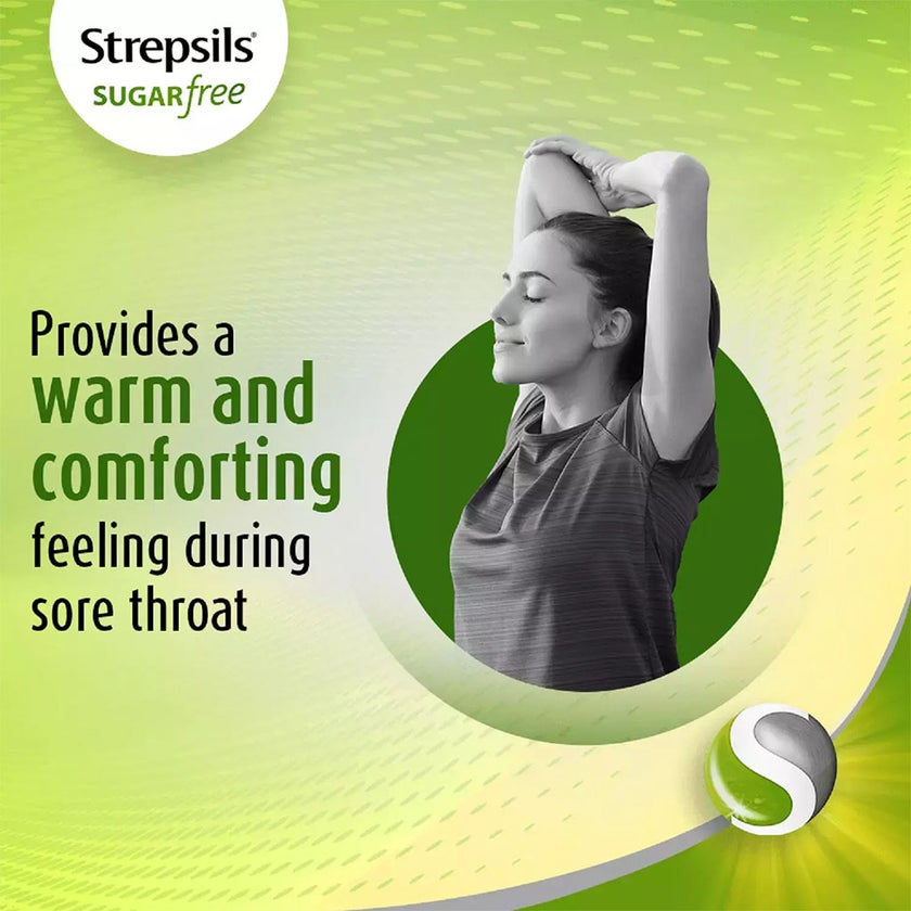 Strepsils Lemon Sugar Free Lozenges For Sore Throat, Pack of 36’s