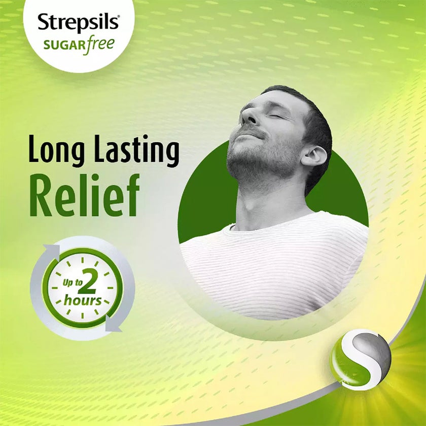 Strepsils Lemon Sugar Free Lozenges For Sore Throat, Pack of 36’s