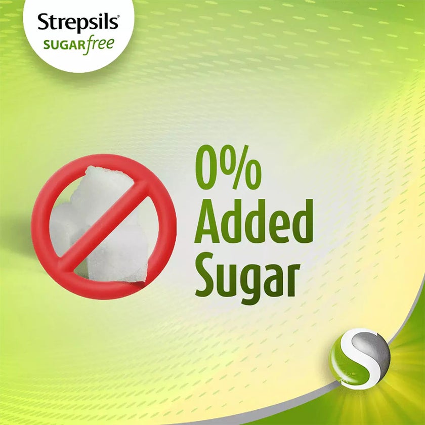 Strepsils Lemon Sugar Free Lozenges For Sore Throat, Pack of 36’s
