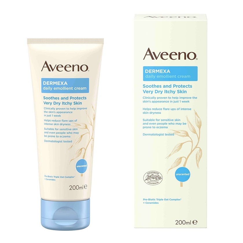 Aveeno Dermexa Daily Emollient Cream For very dry itchy skin 200ml