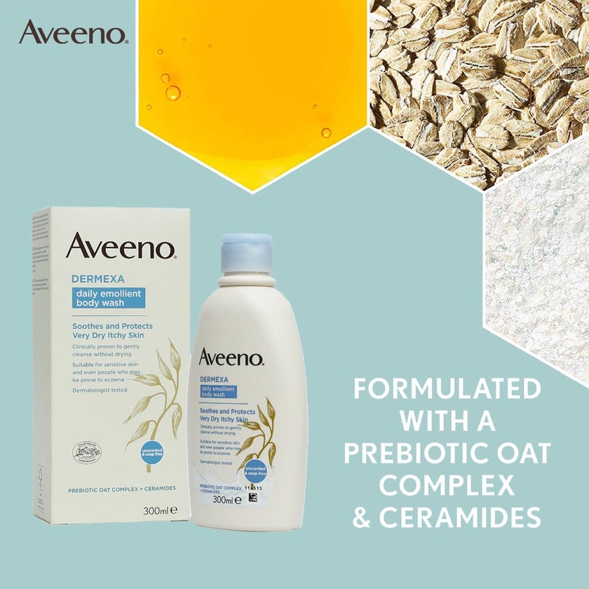 Aveeno Dermexa Daily Emollient Body Wash For very dry itchy skin 300ml