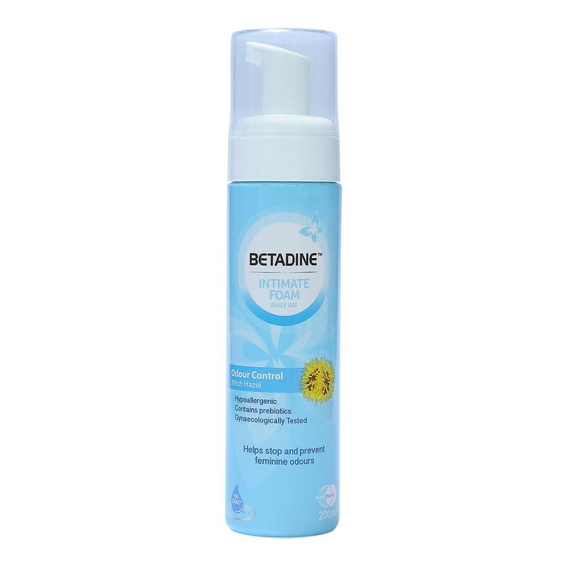 Betadine Daily Use Feminine Intimate Foam For Odour Control With Witch Hazel 200ml