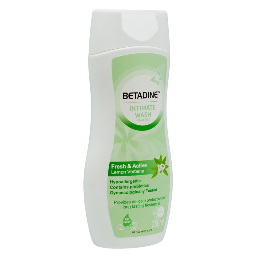 Betadine Daily Use Feminine Intimate Wash, Fresh & Active Lemon Verbena 250ml