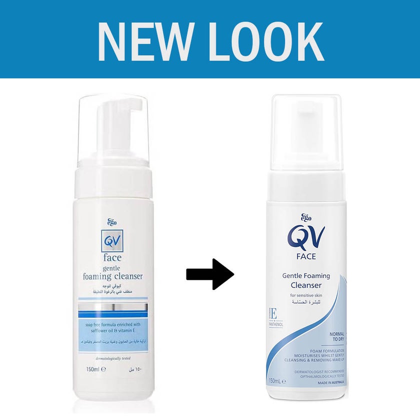 Ego QV Face Gentle Foaming Cleanser, Makeup Remover 150ml