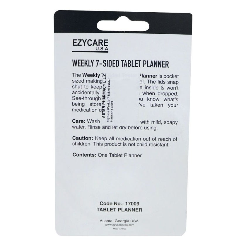 Ezycare Weekly 7-Sided Tablet Planner 17009