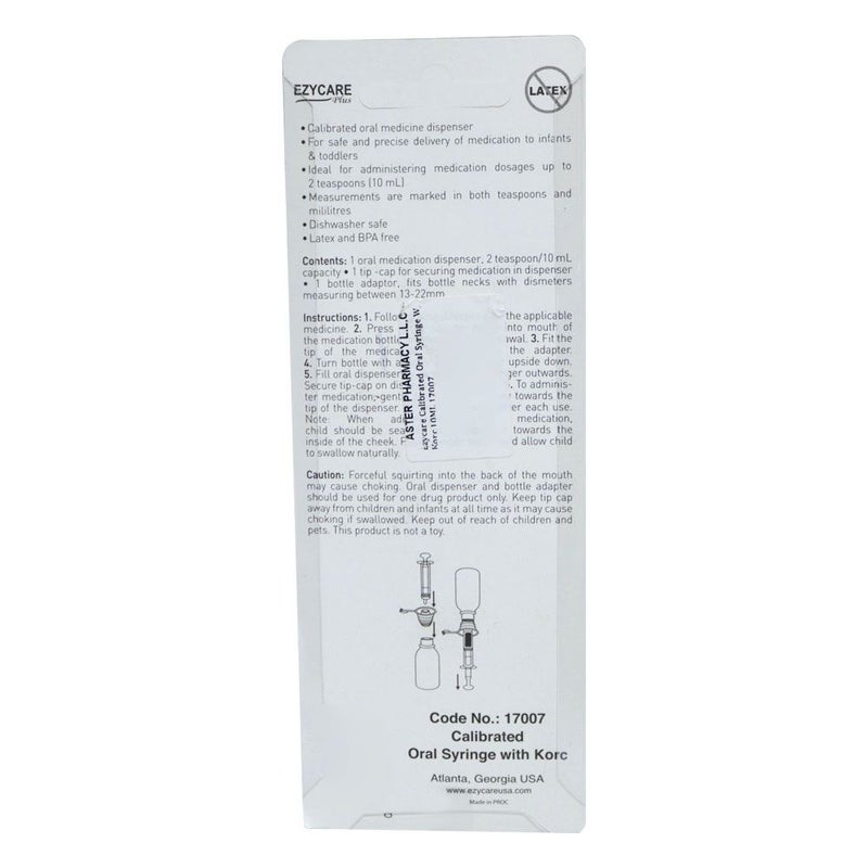 Ezycare Calibrated Oral Syringe with Korc 10 mL 17007